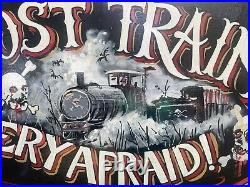 GHOST TRAIN Retro/vintage hand sign written FAIRGROUND or HALLOWEEN