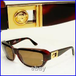 Gianni Versace 1996 Mens Vintage Brown Gold Medusa Sunglasses MOD 412/A COL 900