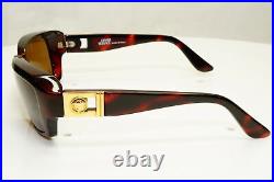 Gianni Versace 1996 Mens Vintage Brown Gold Medusa Sunglasses MOD 412/A COL 900