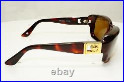 Gianni Versace 1996 Mens Vintage Brown Gold Medusa Sunglasses MOD 412/A COL 900