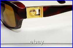 Gianni Versace 1996 Mens Vintage Brown Gold Medusa Sunglasses MOD 412/A COL 900