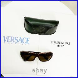 Gianni Versace 1996 Sunglasses Vintage Gold Brown Retro MOD 412/A COL 900 151222