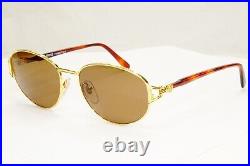 Gianni Versace Sunglasses 1995 Vintage Gold Medusa Brown Retro MOD G28 COL 19L