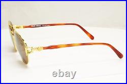 Gianni Versace Sunglasses 1995 Vintage Gold Medusa Brown Retro MOD G28 COL 19L