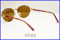 Gianni Versace Sunglasses 1995 Vintage Gold Medusa Brown Retro MOD G28 COL 19L