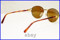 Gianni Versace Sunglasses 1995 Vintage Gold Medusa Brown Retro MOD G28 COL 19L