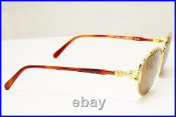 Gianni Versace Sunglasses 1995 Vintage Gold Medusa Brown Retro MOD G28 COL 19L