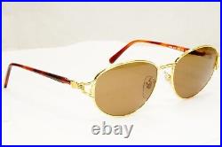 Gianni Versace Sunglasses 1995 Vintage Gold Medusa Brown Retro MOD G28 COL 19L