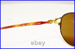 Gianni Versace Sunglasses 1995 Vintage Gold Medusa Brown Retro MOD G28 COL 19L