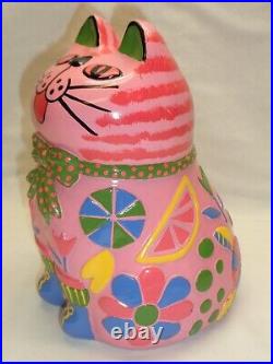 Groovy Kitschy Cat Statue Mod Pop Art Cool Retro Revival Decor Kitsch Kitty