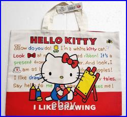 Hello Kitty Tote Bag 1999 Old SANRIO Retro Super Rare with Tag