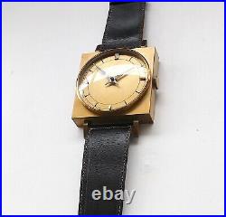 Huge 76cm 1970s wristwatch style vintage clock West German Lounge Kitsch