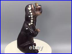 KREISS Anthropomorphic RARE 50's Blood hound dog jeweled eye lash Figurine