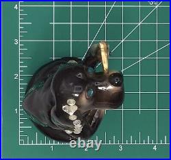 KREISS Anthropomorphic RARE 50's Blood hound dog jeweled eye lash Figurine