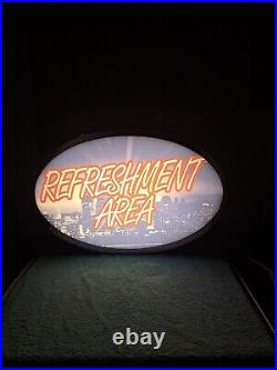 Large Vintage Retro Light up sign Refreshment Area Sign (From Bowling Ally)