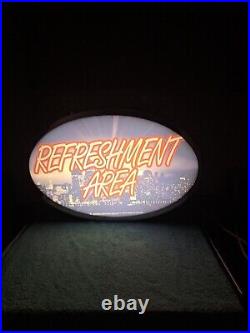 Large Vintage Retro Light up sign Refreshment Area Sign (From Bowling Ally)