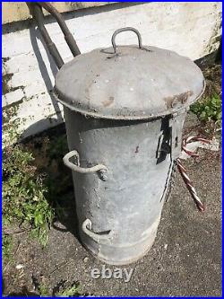 Large Vintage Retro Waste Rubbish Bin Four Handle