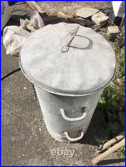 Large Vintage Retro Waste Rubbish Bin Four Handle