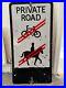 Large Vintage Sign Original Metal Private Road Sign Old Retro Mancave Heavy