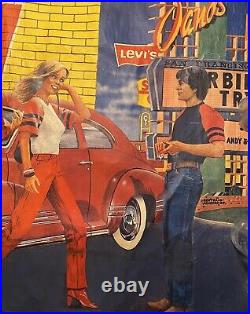 Levis Signed Levis Advertising Poster, Lévis Poster, Signed Poster, Vintage, 1980