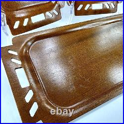 MCM Serving Trays Lot of 3 Overton Original Bentwood Mahogany Vintage Retro Home