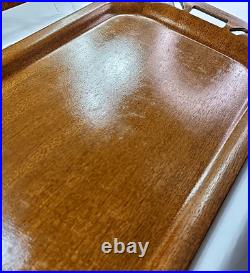 MCM Serving Trays Lot of 3 Overton Original Bentwood Mahogany Vintage Retro Home