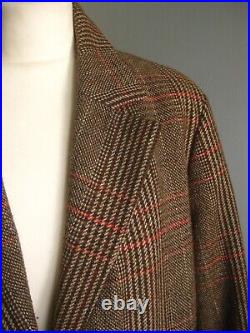 M&S LONG TWEED COAT 22 24 retro trench Dr Who Sherlock check 40s collection