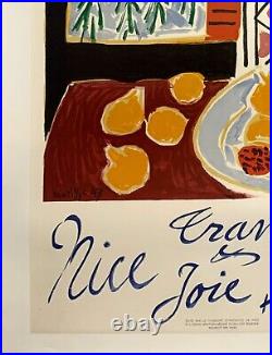 Matisse 1947 Nice, Work and Joy litho print, entoiled. Mourlot printer