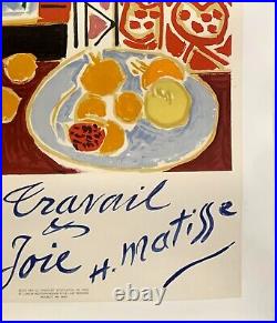 Matisse 1947 Nice, Work and Joy litho print, entoiled. Mourlot printer