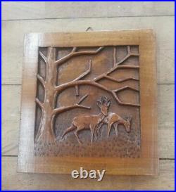 Max Maier Retro Carved Wooden Wall Panel, MID Century Style 1960s Great Quality