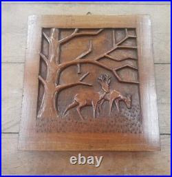 Max Maier Retro Carved Wooden Wall Panel, MID Century Style 1960s Great Quality