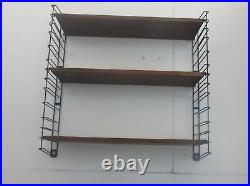 Mid Century Modern Tomado Wall Shelving Unit Teak Dutch Design Adjustable Retro