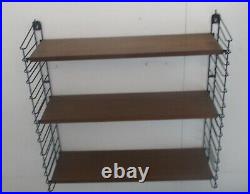 Mid Century Modern Tomado Wall Shelving Unit Teak Dutch Design Adjustable Retro