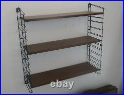 Mid Century Modern Tomado Wall Shelving Unit Teak Dutch Design Adjustable Retro