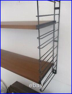 Mid Century Modern Tomado Wall Shelving Unit Teak Dutch Design Adjustable Retro