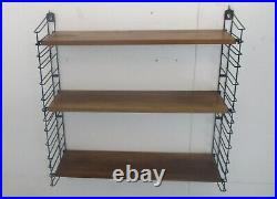 Mid Century Modern Tomado Wall Shelving Unit Teak Dutch Design Retro Adjustable