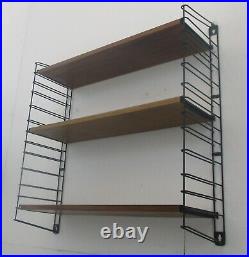 Mid Century Modern Tomado Wall Shelving Unit Teak Dutch Design Retro Adjustable