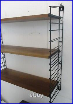 Mid Century Modern Tomado Wall Shelving Unit Teak Dutch Design Retro Adjustable