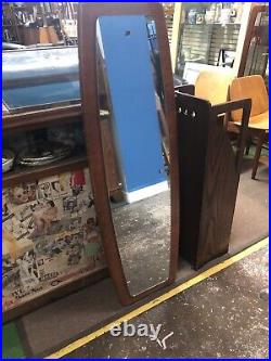 Mid Century teak large full length mirror 1960s retro vintage