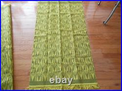 Mid century modern Scandinavian Art 2 ps Wool Handmade Tapestry Rug Retro 60's