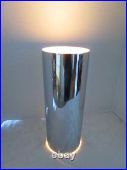 Midcentury Chrome cylindrical Table Lamp spot light TV 15 t 1960's retro