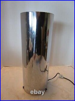 Midcentury Chrome cylindrical Table Lamp spot light TV 15 t 1960's retro