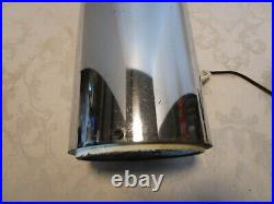 Midcentury Chrome cylindrical Table Lamp spot light TV 15 t 1960's retro