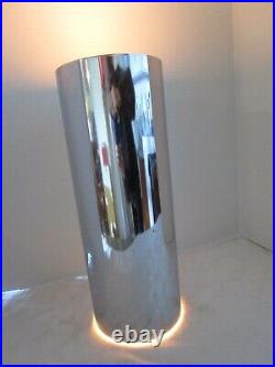 Midcentury Chrome cylindrical Table Lamp spot light TV 15 t 1960's retro