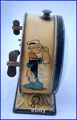 Needs Full Restoration Vintage Rare 1930s New Haven Popeye Alarm Clock