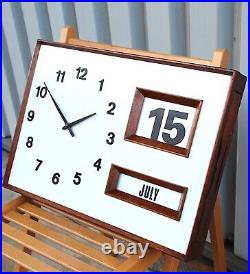 Original 1970s Vintage Calendar wall clock bank industrial factory commercial