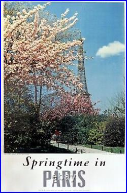 Original posters Spring time in Paris circa 1960 62x99 cm heliogravure print