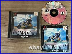 Playstation 1 Game GOAL STORM Complete Retro Rare Collectible