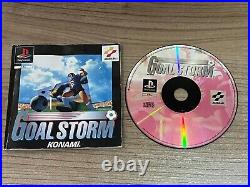 Playstation 1 Game GOAL STORM Complete Retro Rare Collectible