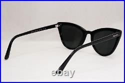 Prada Sunglasses Black Cat Eye Glossy Fashion Womens PR01VS SPR 01V 1AB-5S0 56mm